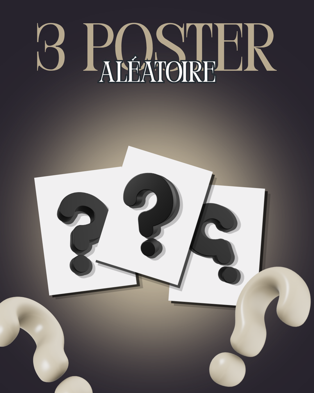 Lot de 3 Poster Aléatoire