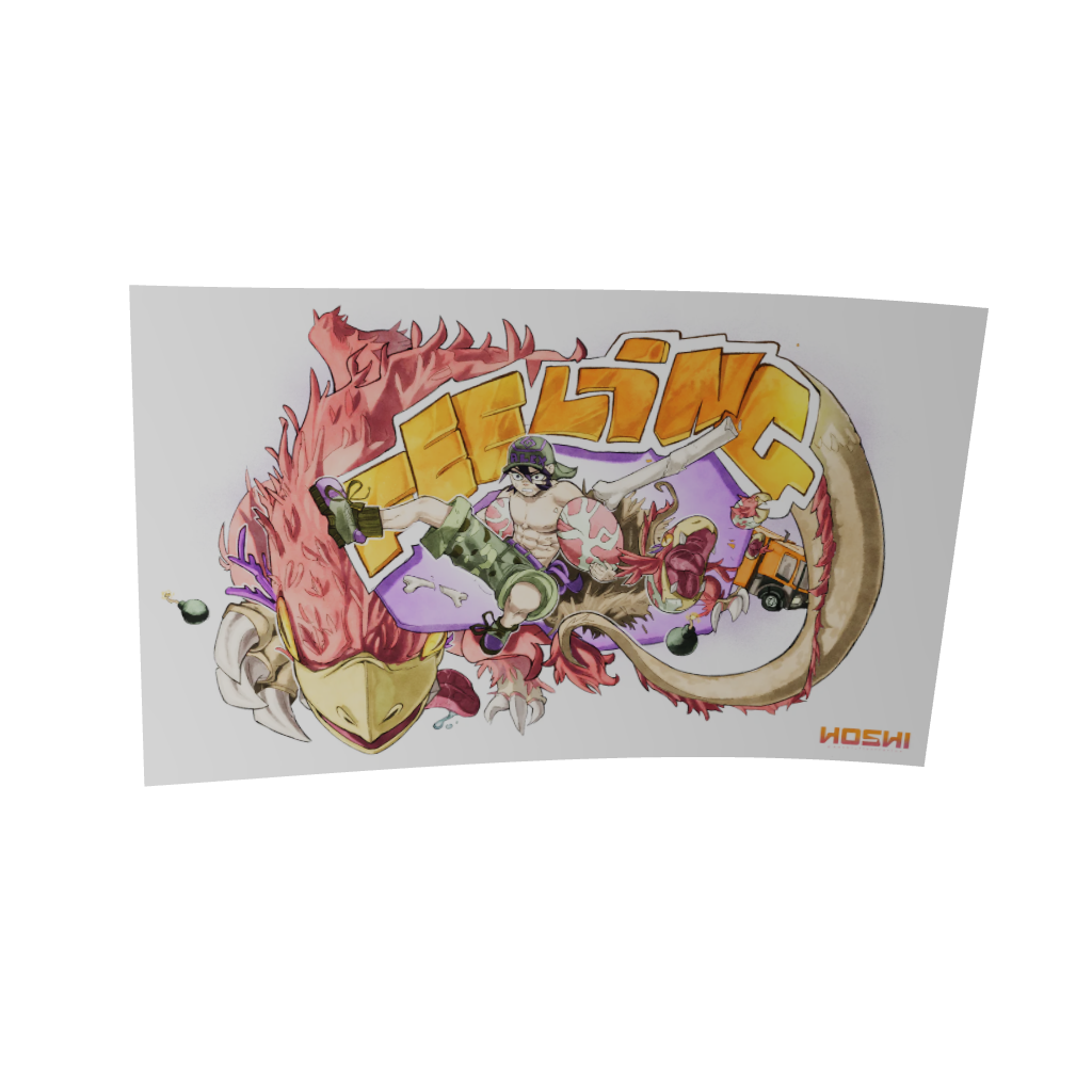 Objet 3D du poster Dinos de hoshi Illustration