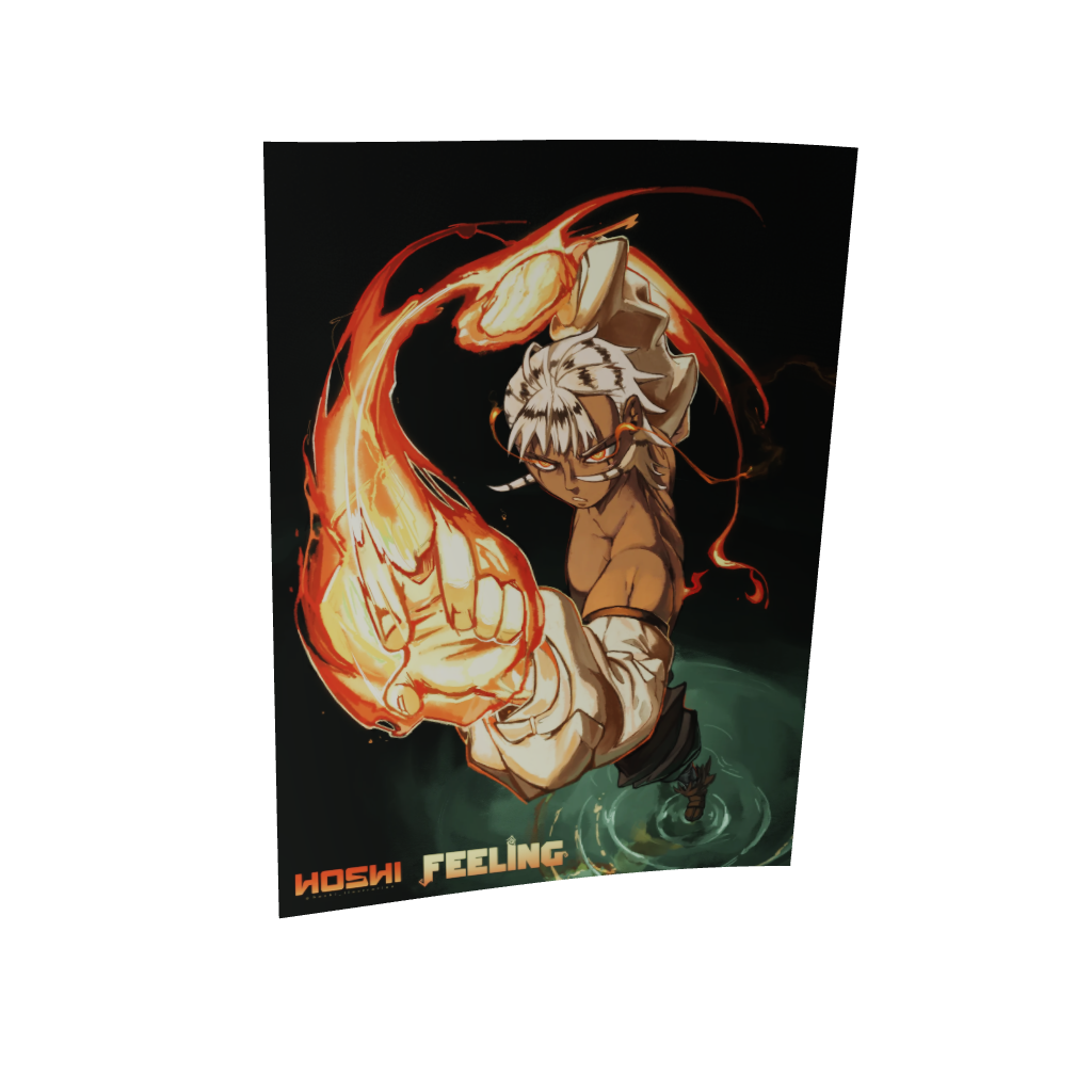 Objet 3D du poster KAO de hoshi Illustration